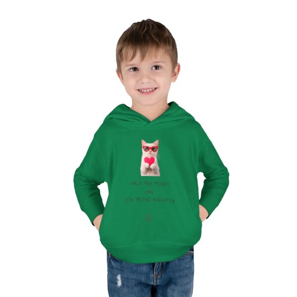 Cute Cat Holding Heart toddler hoodie | Valentine's Day Kids Pullover - Image 15