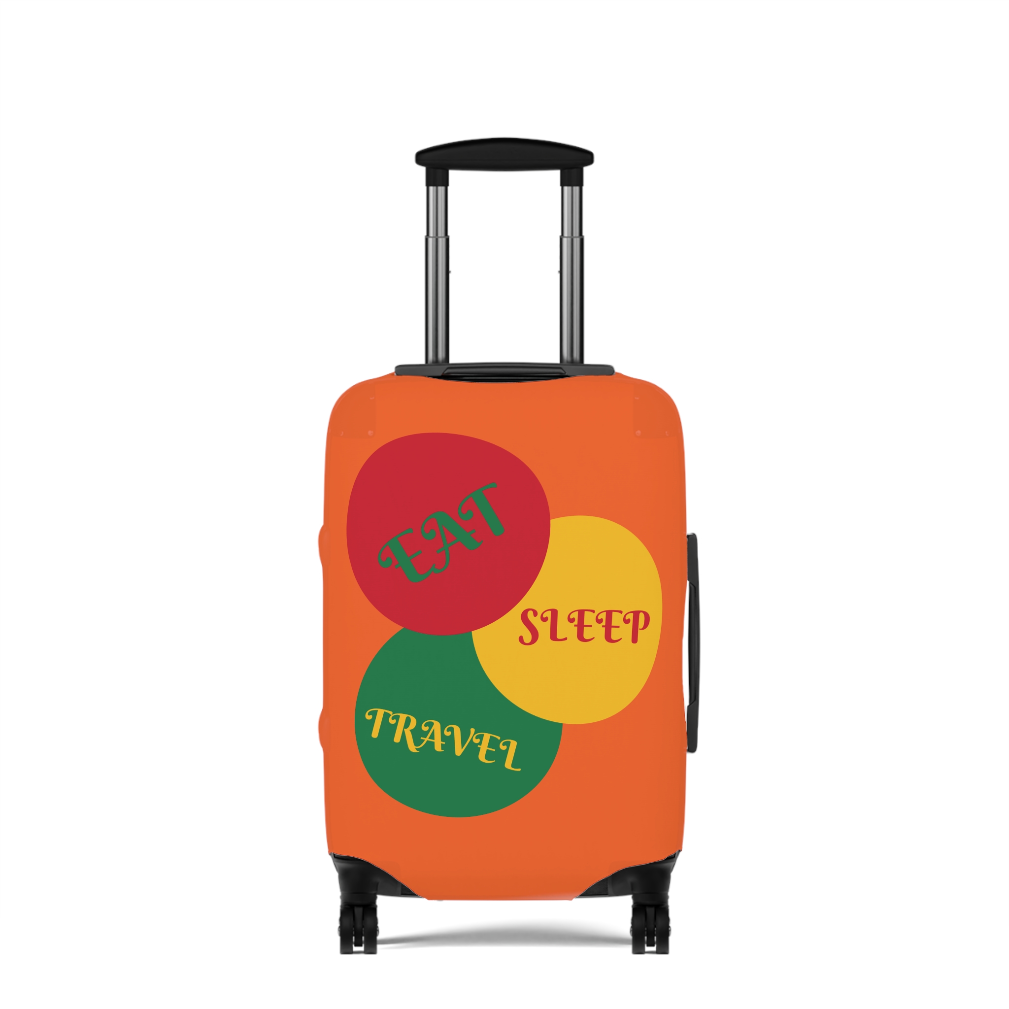 Retro Traffic Light Luggage Cover | Colorful Stripes Suitcase Sleeve
