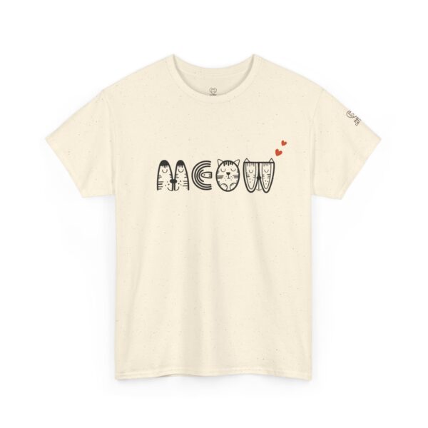 Meow Cat Lover Unisex Heavy Cotton Tee, Cute Pet T-Shirt, Animal Lover Gift, Casual Wear, Fun Tee for Cat Lovers - Image 23