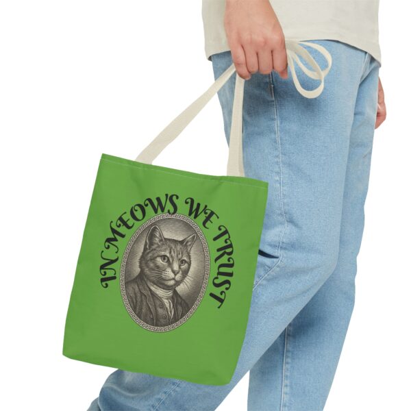 Cat Lovers Tote Bag, In Meows We Trust, Funny Cat Bag, Pet Owner Gift, Stylish Shopping Tote, Animal Lover Accessory - Image 15