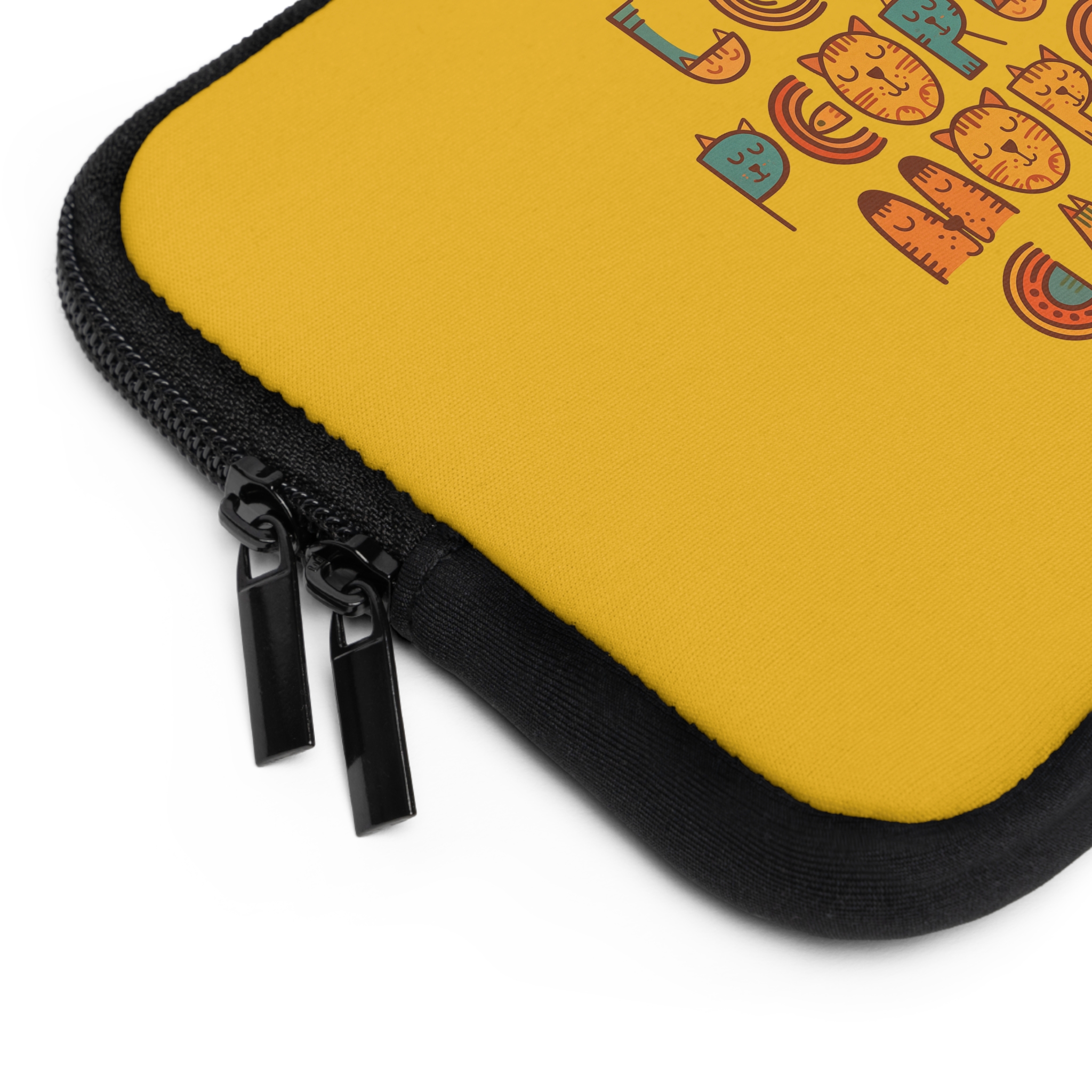 Laptop Sleeve- Less People More Cats, Fun Tech Case, Stylish Computer Bag, Gift for Cat Lovers, Cute Accessory for Every Occasion, Laptop Protector - Image 3