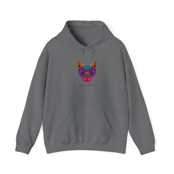 Colorful Sugar Skull Cat Hoodie | Vibrant Day of the Dead Feline Design - Image 25