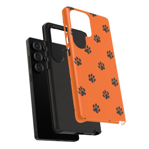 Orange Paw Print Phone Case | Tough Cases | Pet Lover Gift, Animal Print Cases, Unique Phone Cover, Fun Accessories, Birthday Gift - Image 232