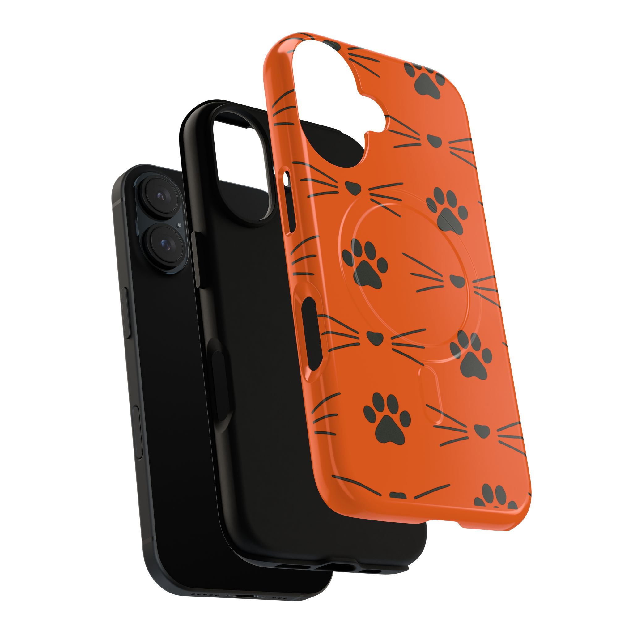 Cute Cat Pattern Magnetic Phone Case, Pet Lover Gift, Fun Yellow Phone Cover, Whiskers Design, Unique Animal Case, Birthday Gift - Image 63