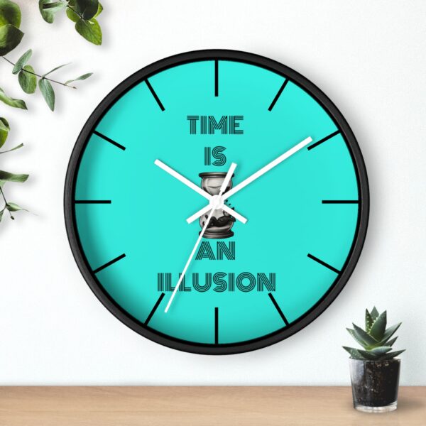 Funny Cat Wall Clock - Time is an Illusion , Cat Decor, Unique Gift for Cat Lovers, Home Office Wall Art, Quirky Kitty Clock - Image 6