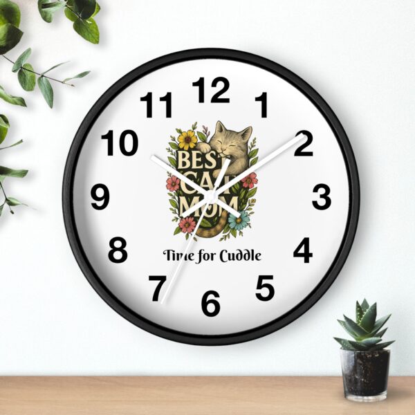 Funny Cat Wall Clock - Time is Running, Cat Decor, Unique Gift for Cat Lovers, Home Office Wall Art, Quirky Kitty Clock - Image 6
