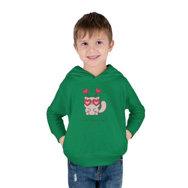Heart Eyes Cat Toddler Hoodie | Cute Kitty Valentine Pullover - Image 15
