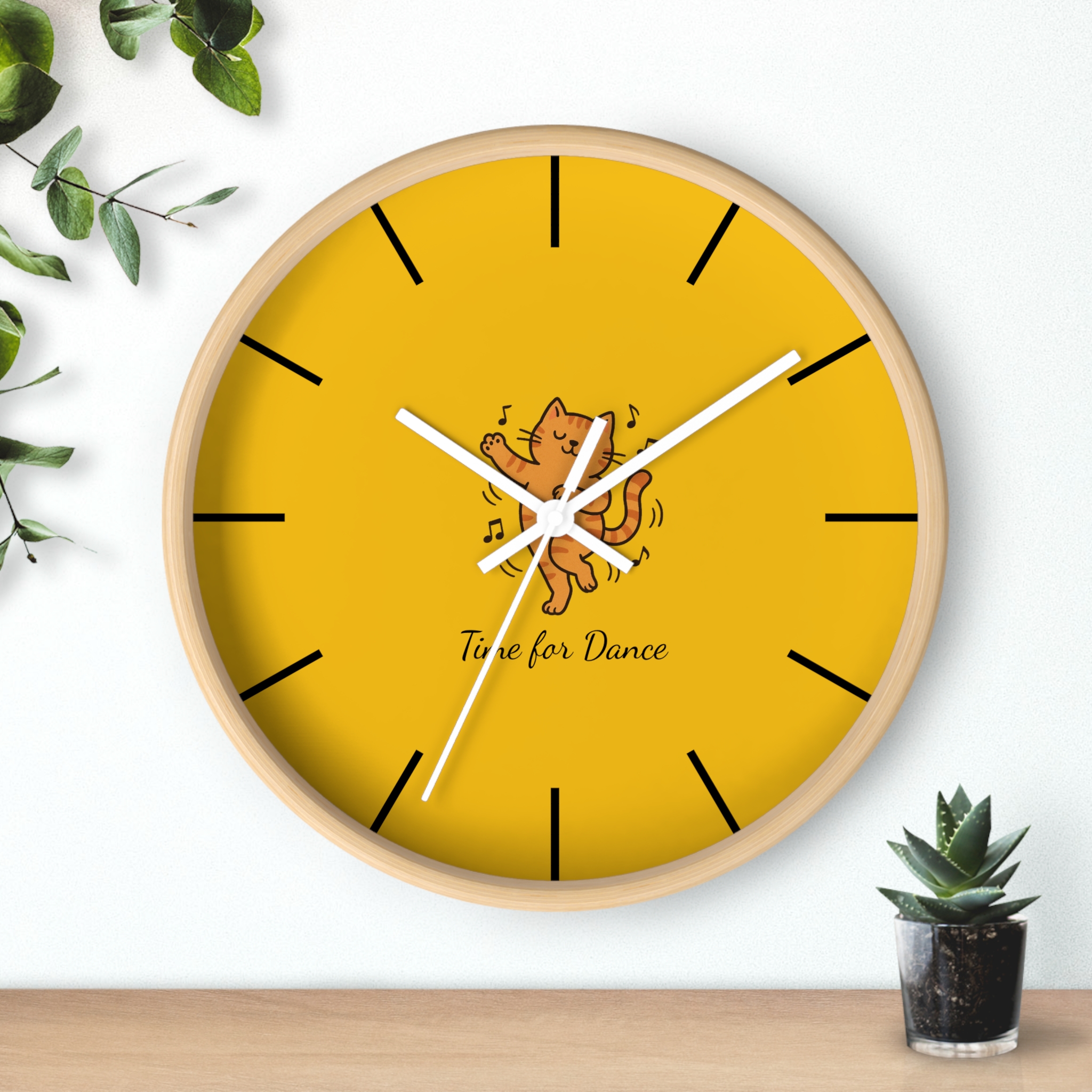 Funny Cat Wall Clock - Time for Dance, Cat Decor, Unique Gift for Cat Lovers, Home Office Wall Art, Quirky Kitty Clock - Image 18