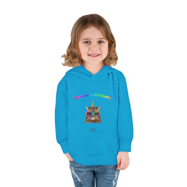 Believe in Caticorn Toddler Hoodie | Rainbow Cat Unicorn Pullover - Image 24