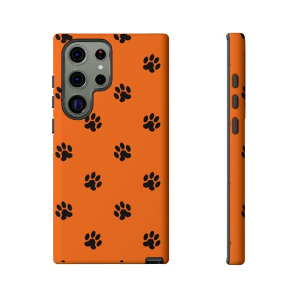 Orange Paw Print Phone Case | Tough Cases | Pet Lover Gift, Animal Print Cases, Unique Phone Cover, Fun Accessories, Birthday Gift - Image 125