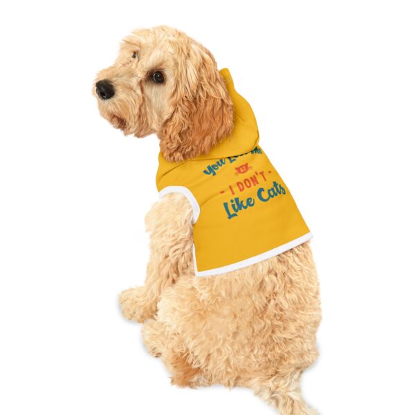 You Lost Me at I Don't Like Cats Pet Hoodie | Yellow Dog Hoodie - Image 4
