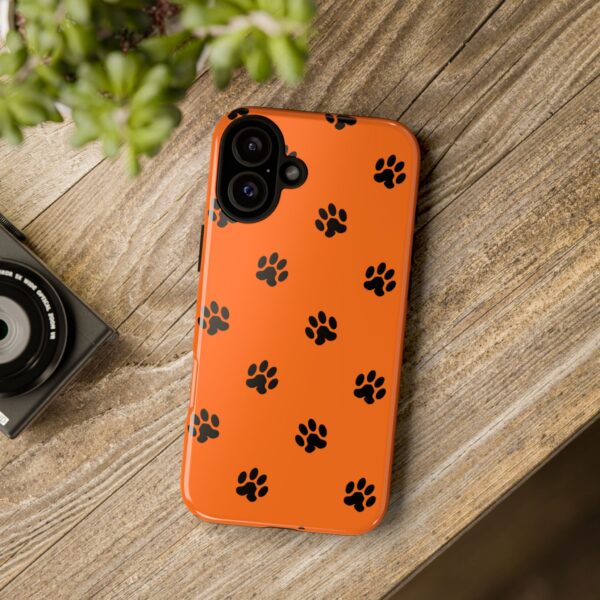 Orange Paw Print Phone Case | Tough Cases | Pet Lover Gift, Animal Print Cases, Unique Phone Cover, Fun Accessories, Birthday Gift - Image 188