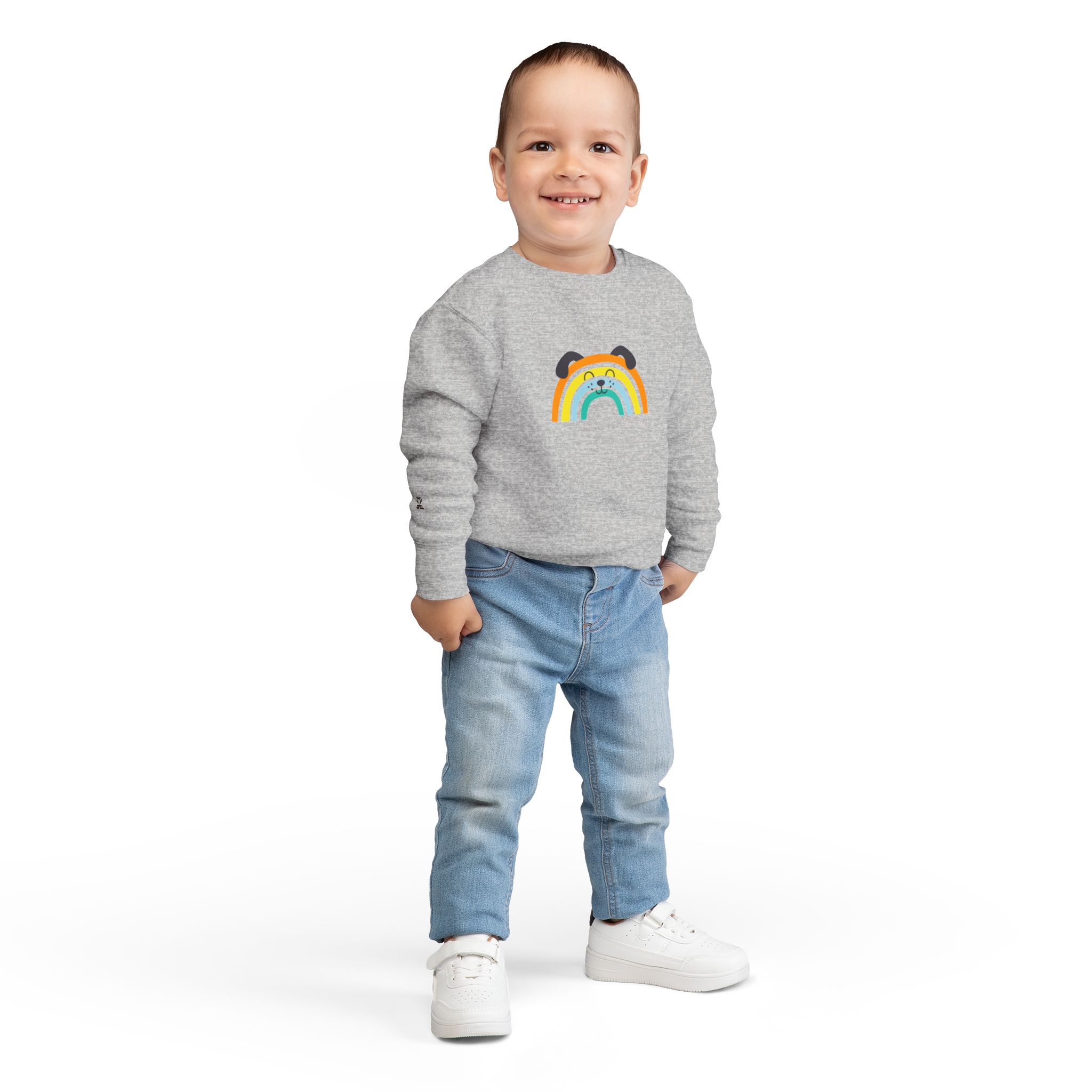 Rainbow Puppy Sweatshirt | Toddler dog rainbow graphic - Image 8