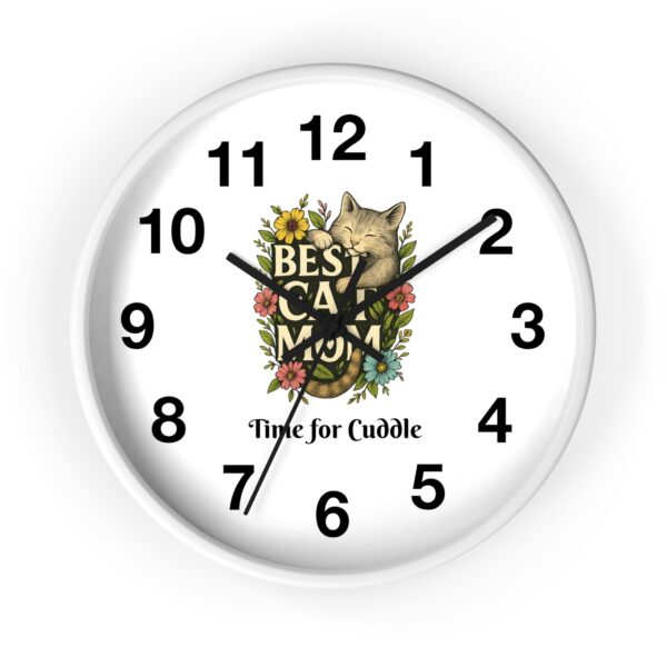 Funny Cat Wall Clock - Time is Running, Cat Decor, Unique Gift for Cat Lovers, Home Office Wall Art, Quirky Kitty Clock - Image 7