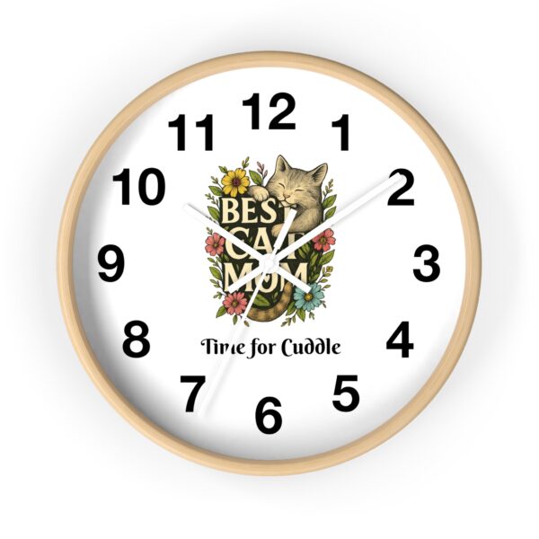 Funny Cat Wall Clock - Time is Running, Cat Decor, Unique Gift for Cat Lovers, Home Office Wall Art, Quirky Kitty Clock - Image 16