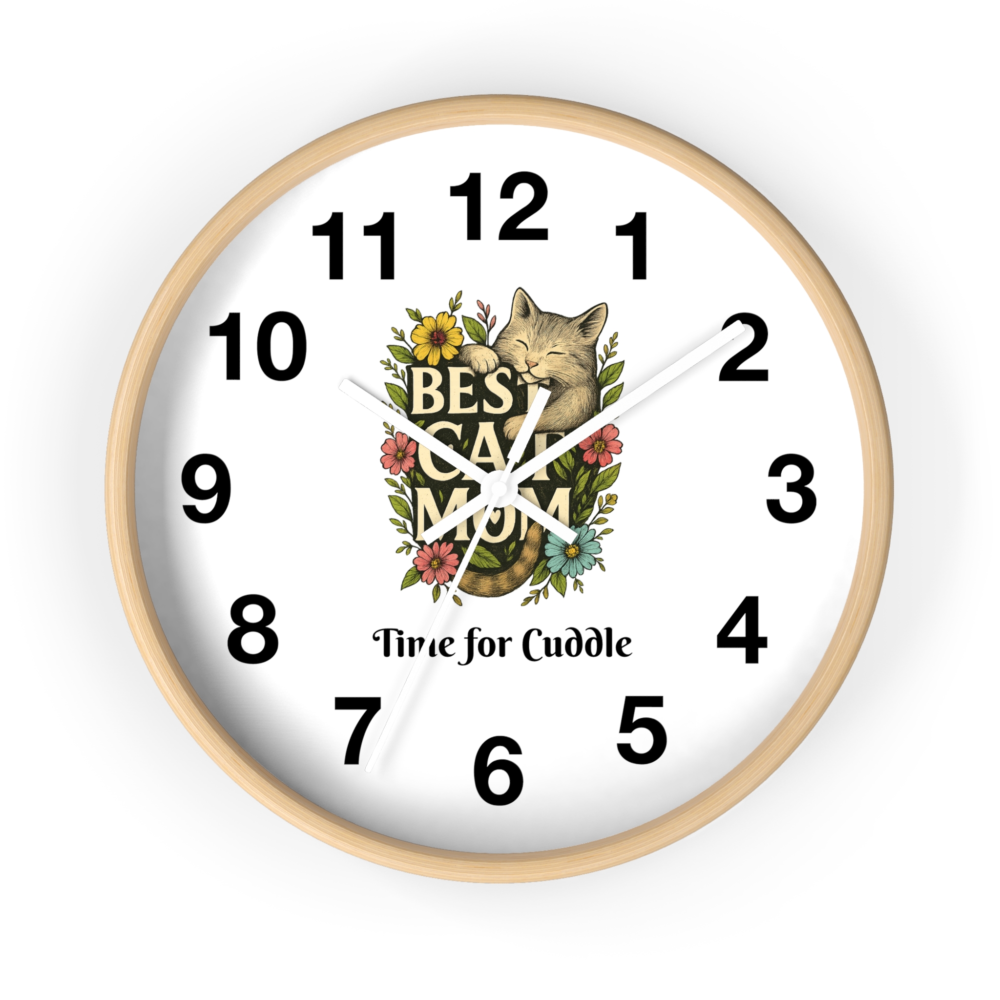 Funny Cat Wall Clock - Time is Running, Cat Decor, Unique Gift for Cat Lovers, Home Office Wall Art, Quirky Kitty Clock - Image 16