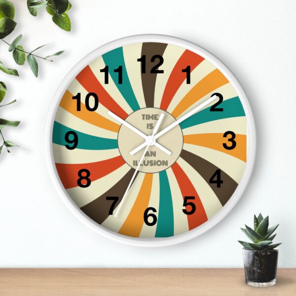 Funny Cat Wall Clock - Time is an Illusion, Cat Decor, Unique Gift for Cat Lovers, Home Office Wall Art, Quirky Kitty Clock - Image 12