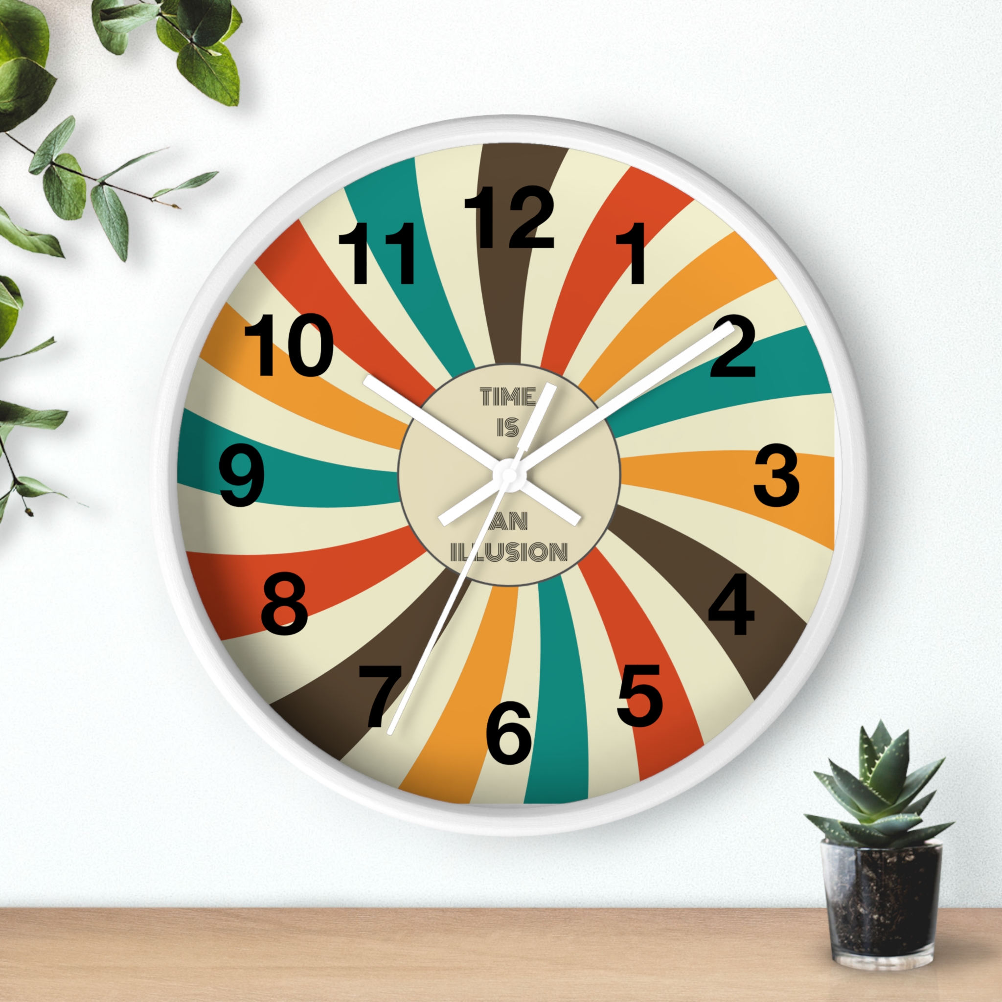 Funny Cat Wall Clock - Time is an Illusion, Cat Decor, Unique Gift for Cat Lovers, Home Office Wall Art, Quirky Kitty Clock - Image 12