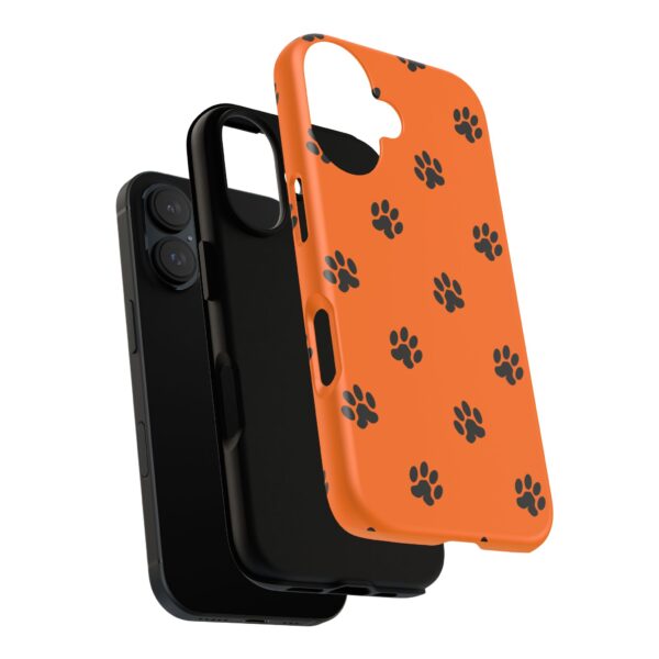 Orange Paw Print Phone Case | Tough Cases | Pet Lover Gift, Animal Print Cases, Unique Phone Cover, Fun Accessories, Birthday Gift - Image 183