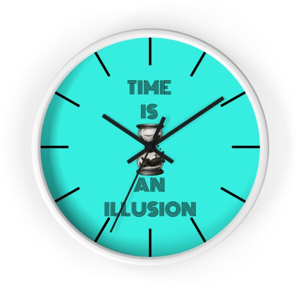 Funny Cat Wall Clock - Time is an Illusion , Cat Decor, Unique Gift for Cat Lovers, Home Office Wall Art, Quirky Kitty Clock - Image 7