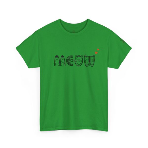 Meow Cat Lover Unisex Heavy Cotton Tee, Cute Pet T-Shirt, Animal Lover Gift, Casual Wear, Fun Tee for Cat Lovers - Image 27