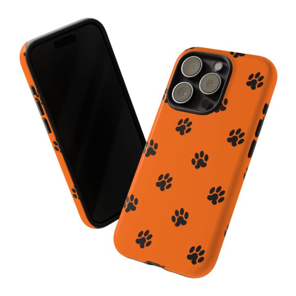 Orange Paw Print Phone Case | Tough Cases | Pet Lover Gift, Animal Print Cases, Unique Phone Cover, Fun Accessories, Birthday Gift - Image 142