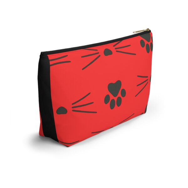 Cat Whiskers and Paw Print Accessory Pouch - Image 4