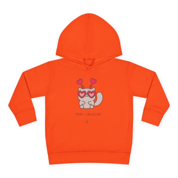 Heart Eyes Cat Toddler Hoodie | Cute Kitty Valentine Pullover - Image 5
