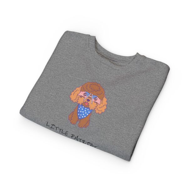 Patriotic Poodle Little Patriot Toddler Sweatshirt | Fourth of July Kids - Image 11