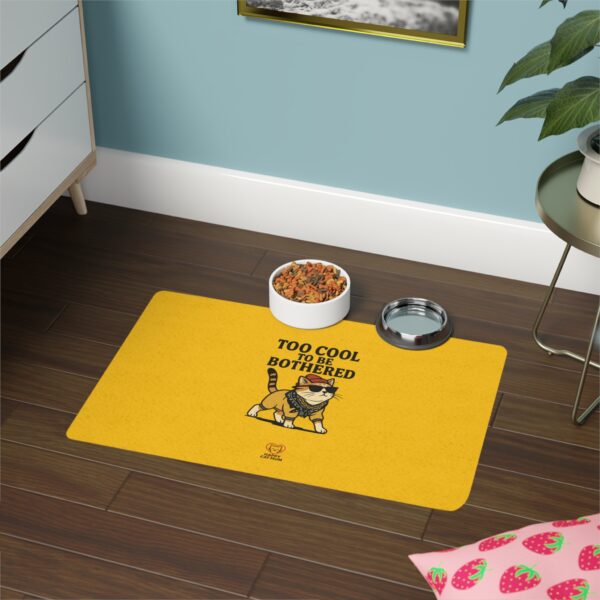 Funny Cat Food Mat - Humor for Cat Lovers, Pet Food Bowl Mat, Kitty Dining Mat, Unique Gift for Cat Parents, Decor for Pet Area - Image 4
