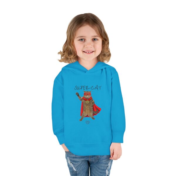 Super-Cat illustration Toddler Hoodie | Superhero Cat Kids Pullover - Image 12