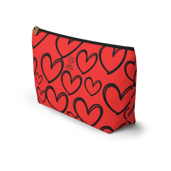 Handdrawn Heart Pattern Accessory Pouch - Image 3