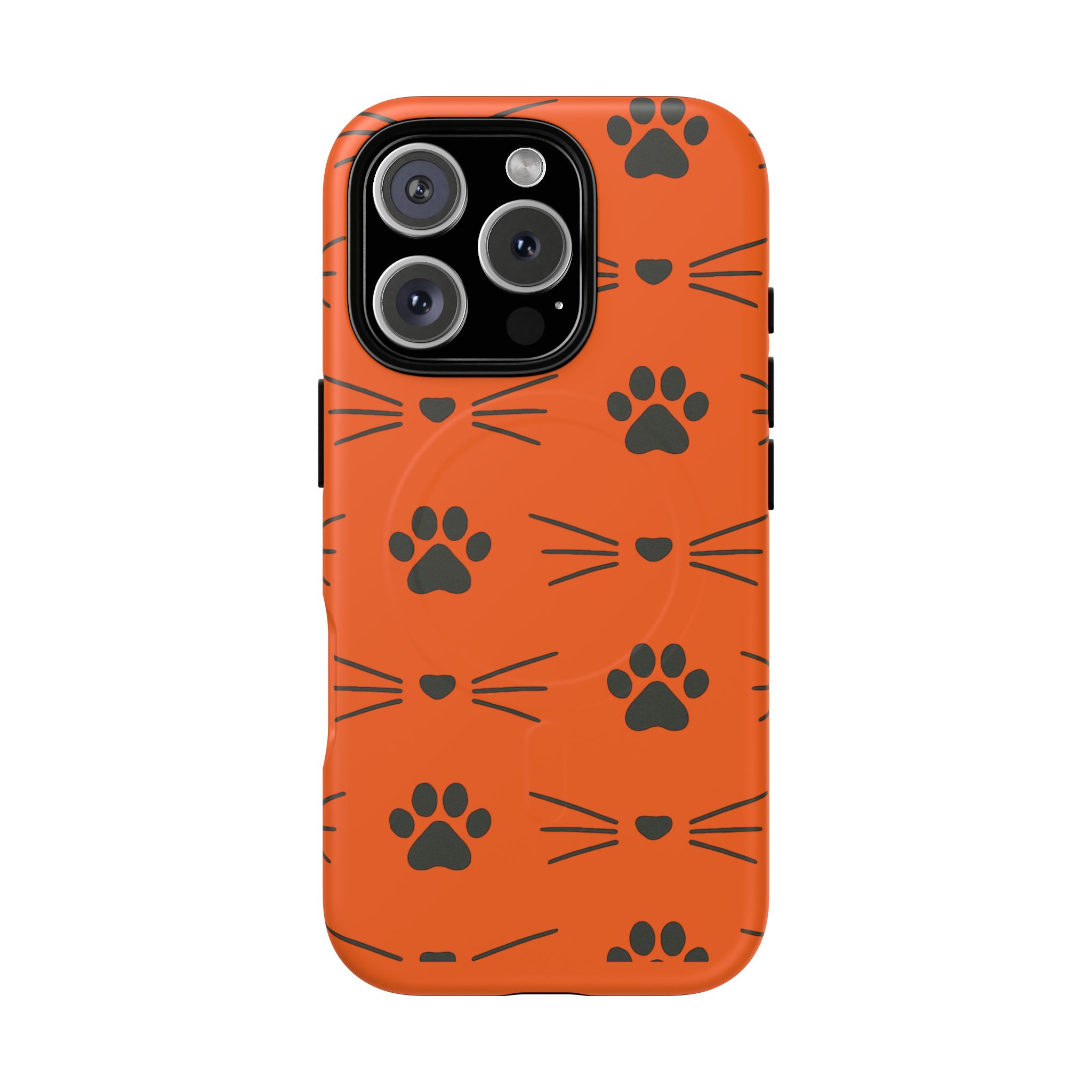 Cute Cat Pattern Magnetic Phone Case, Pet Lover Gift, Fun Yellow Phone Cover, Whiskers Design, Unique Animal Case, Birthday Gift - Image 52