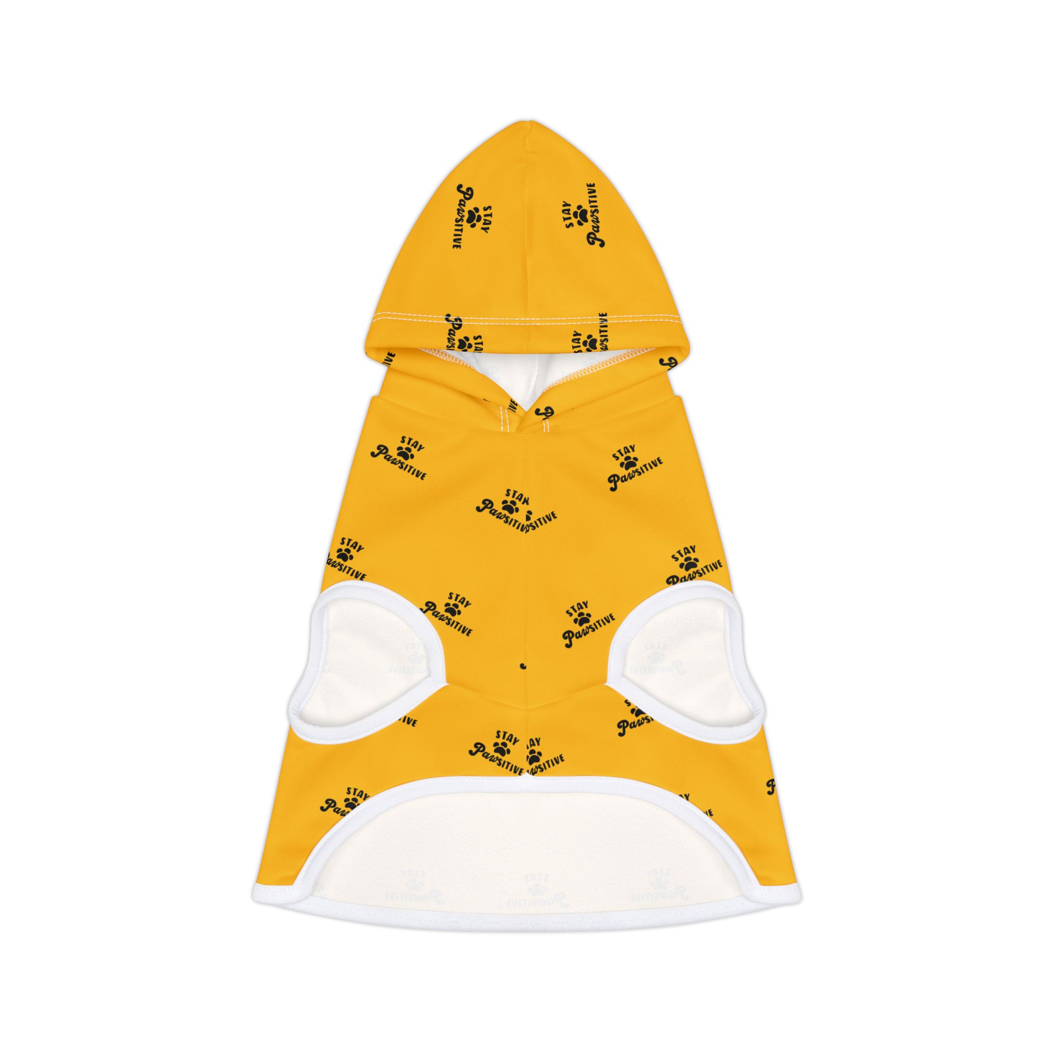 Paw Pattern Pet Hoodie | Yellow Paw Print Dog Hoodie