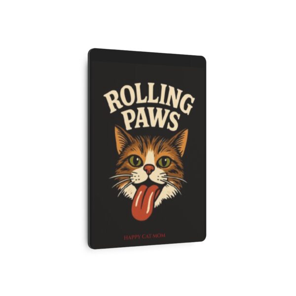 Metal Wall Art Sign, Cat Lover Decor, Rolling Paws Sign, Funny Pet Sign, Happy Cat Mom Gift, Feline Home Accent - Image 3