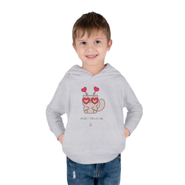 Heart Eyes Cat Toddler Hoodie | Cute Kitty Valentine Pullover - Image 11