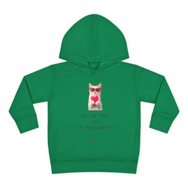 Cute Cat Holding Heart toddler hoodie | Valentine's Day Kids Pullover - Image 13