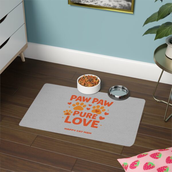 Funny Cat Food Mat - Humor for Cat Lovers, Pet Food Bowl Mat, Kitty Dining Mat, Unique Gift for Cat Parents, Decor for Pet Area - Image 4