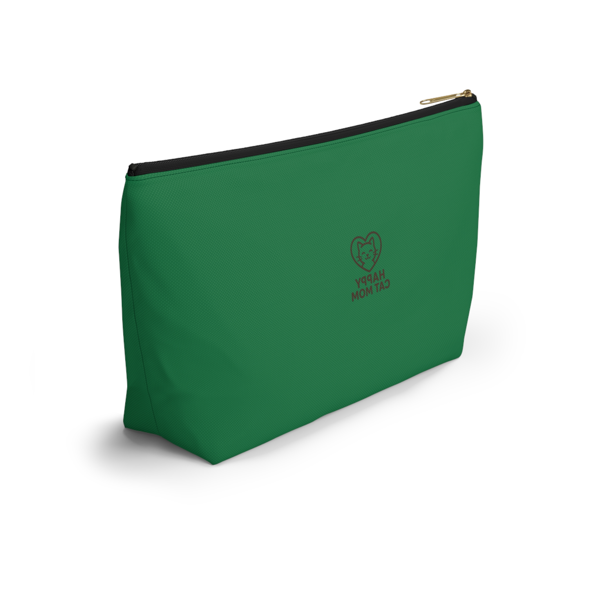 Cat Paw Hearts Accessory Pouch | Green T-Bottom Makeup Bag - Image 4