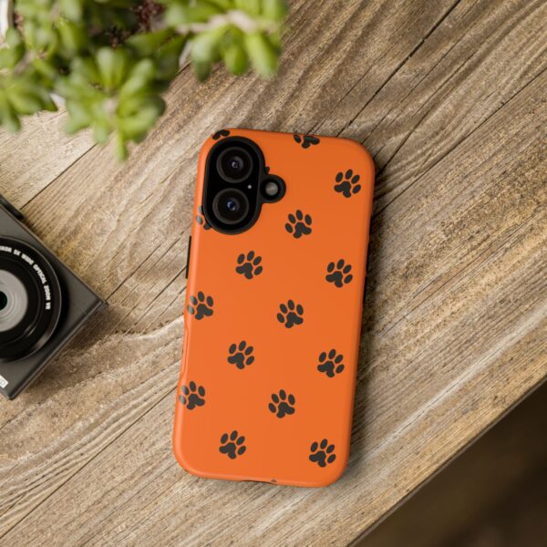 Orange Paw Print Phone Case | Tough Cases | Pet Lover Gift, Animal Print Cases, Unique Phone Cover, Fun Accessories, Birthday Gift - Image 184