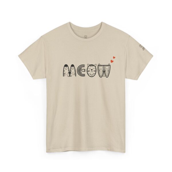 Meow Cat Lover Unisex Heavy Cotton Tee, Cute Pet T-Shirt, Animal Lover Gift, Casual Wear, Fun Tee for Cat Lovers - Image 11