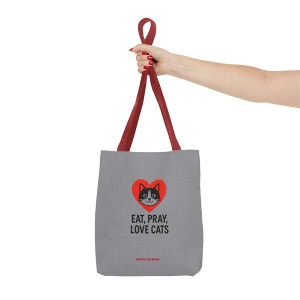 Cat Lover's Tote Bag - Eat, Pray, Love Cats | Reusable Shopping Bag, Gift for Cat Moms, Pet Supplies, Eco-Friendly Tote - Image 8