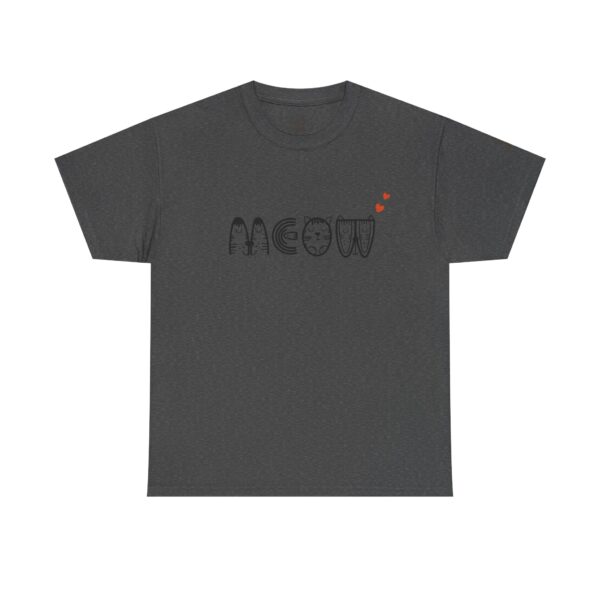 Meow Cat Lover Unisex Heavy Cotton Tee, Cute Pet T-Shirt, Animal Lover Gift, Casual Wear, Fun Tee for Cat Lovers - Image 29