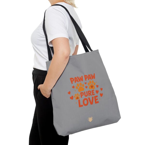Paw Print Love Tote Bag, Cute Pet Lover Gift, Animal Theme Bag, Paw Paw Pure Love Accessories, Dog Mom Tote, Everyday Carryall - Image 12