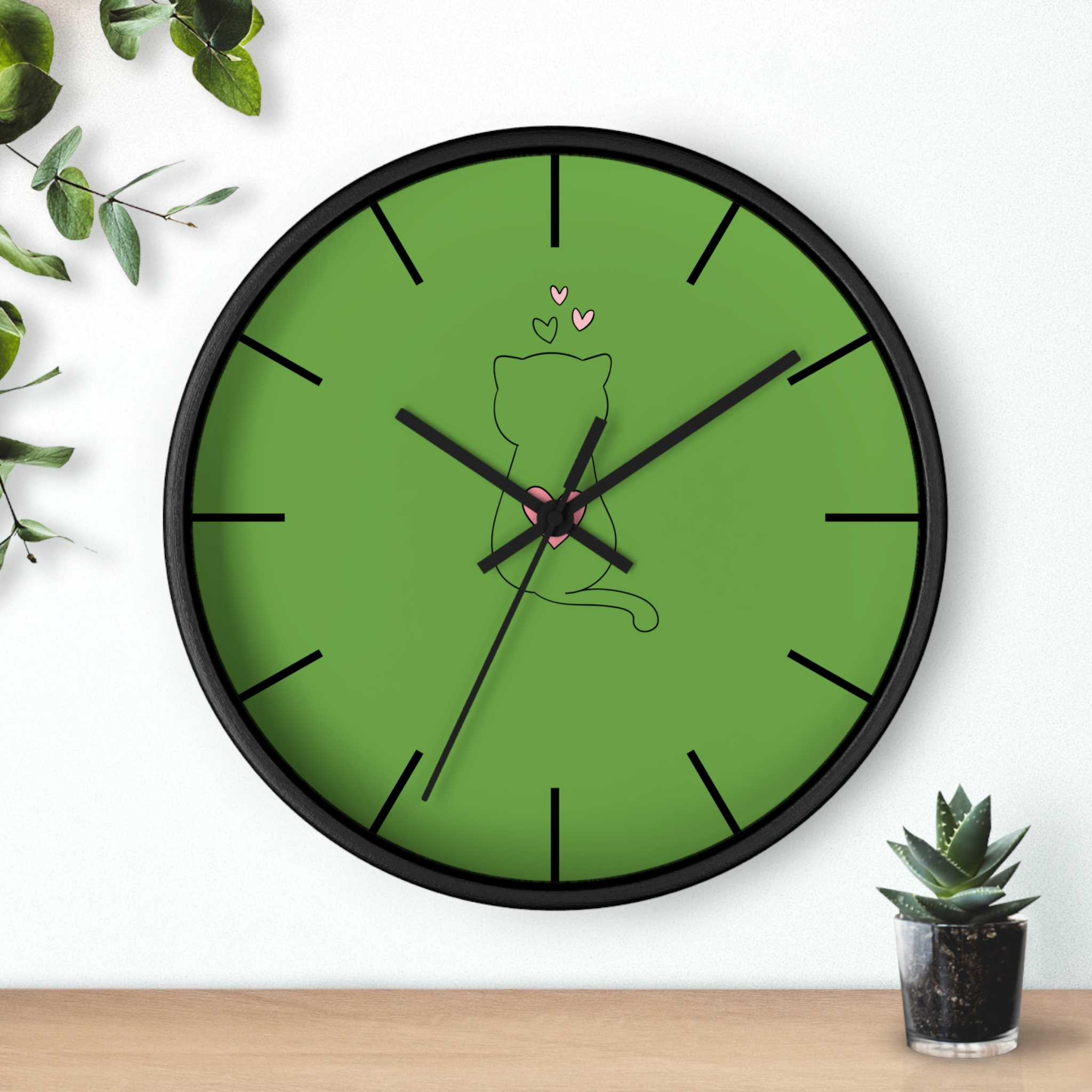 Funny Cat Wall Clock - Cute Çat , Cat Decor, Unique Gift for Cat Lovers, Home Office Wall Art, Quirky Kitty Clock - Image 3