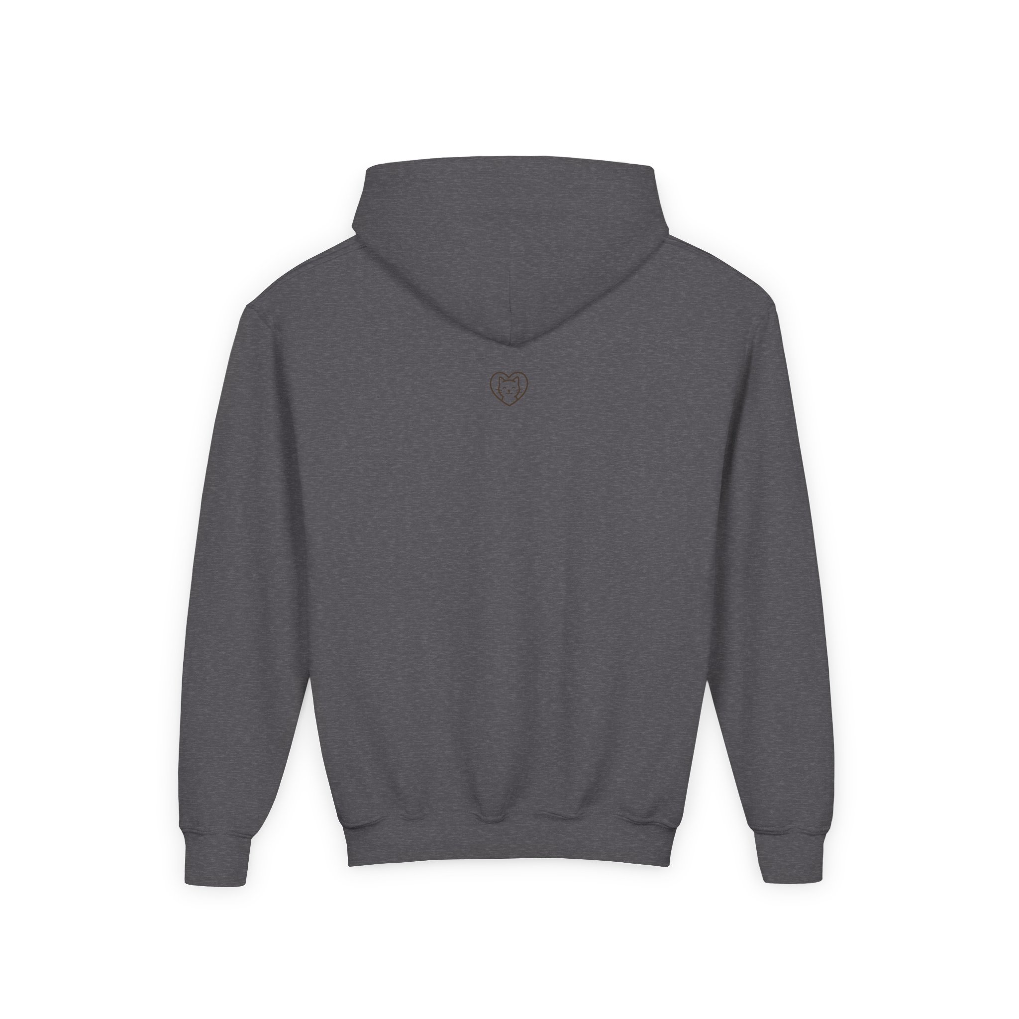 Free Happiness Cat Youth Hoodie | Cute Black Cat Graphic - Image 18