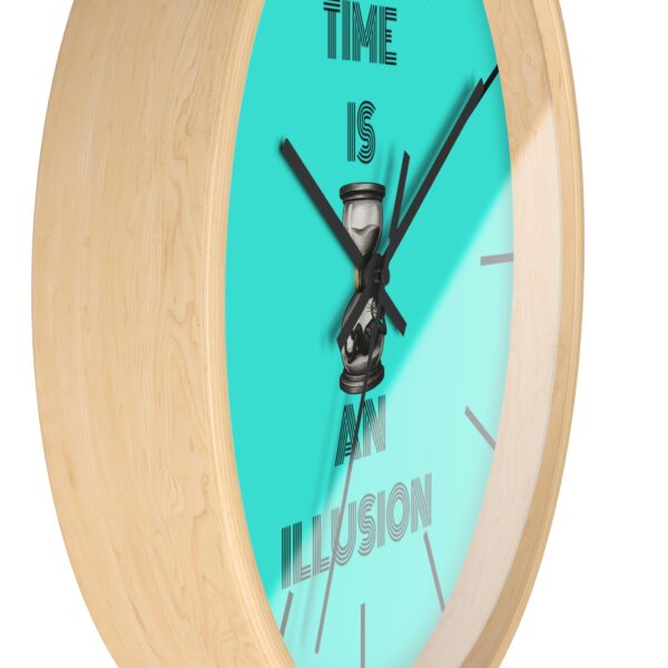 Funny Cat Wall Clock - Time is an Illusion , Cat Decor, Unique Gift for Cat Lovers, Home Office Wall Art, Quirky Kitty Clock - Image 14