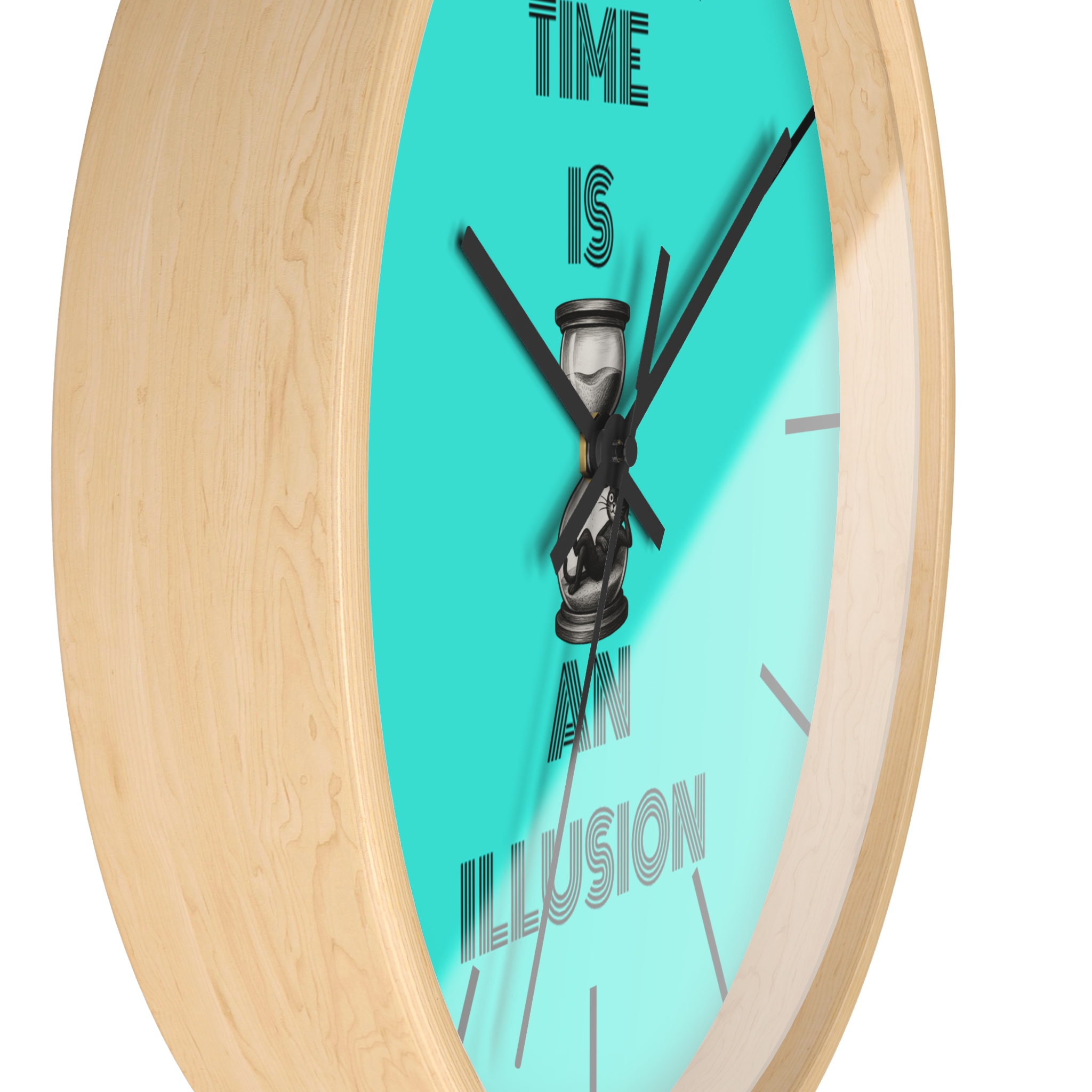 Funny Cat Wall Clock - Time is an Illusion , Cat Decor, Unique Gift for Cat Lovers, Home Office Wall Art, Quirky Kitty Clock - Image 14