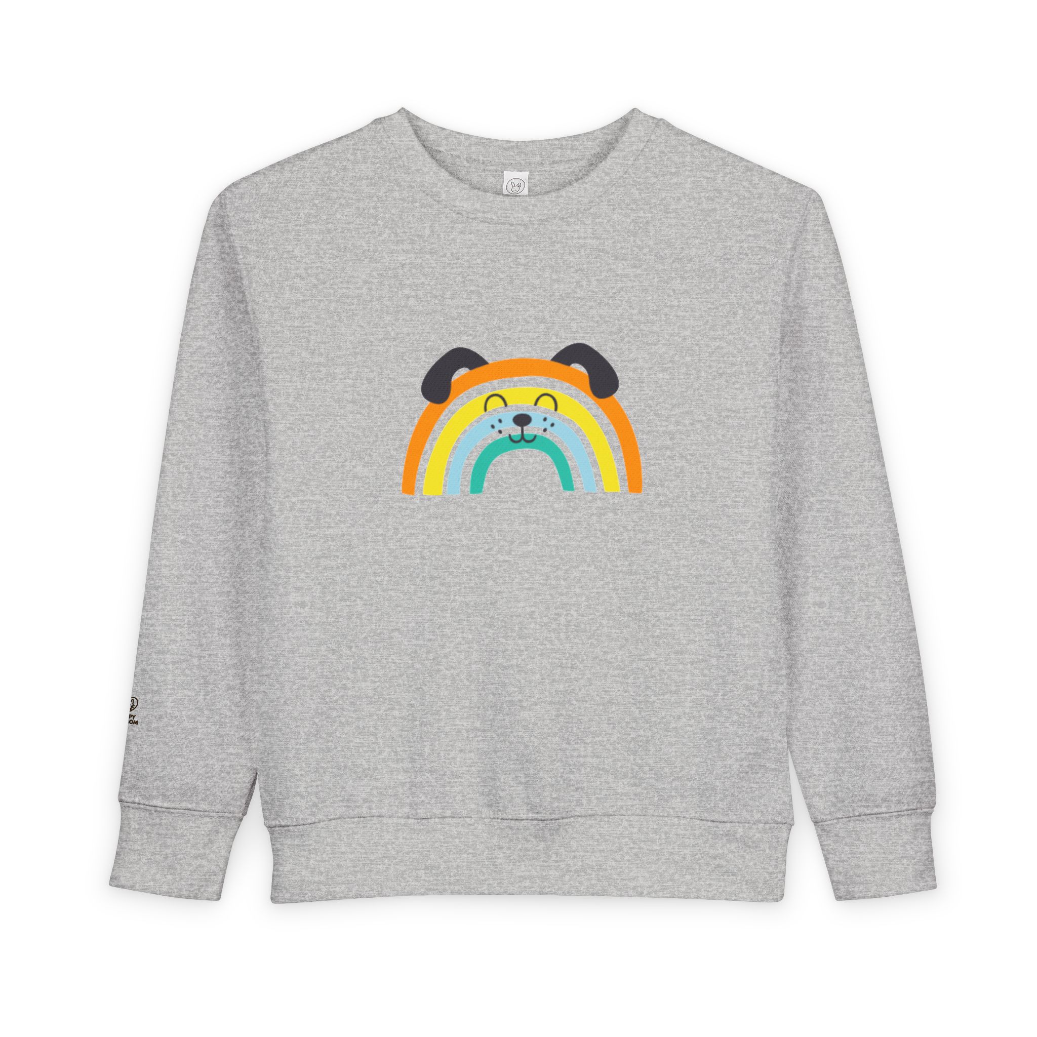 Rainbow Puppy Sweatshirt | Toddler dog rainbow graphic - Image 5