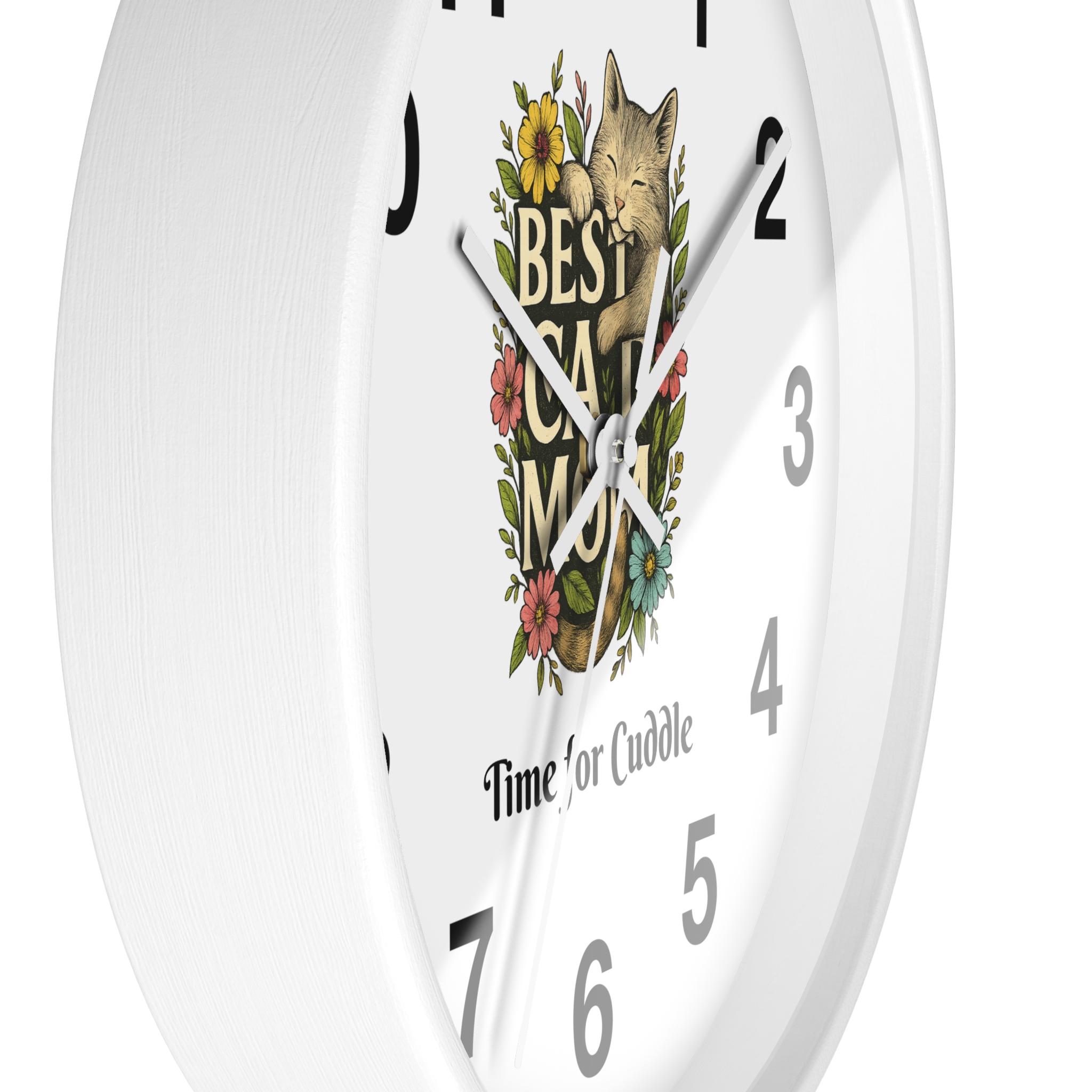 Funny Cat Wall Clock - Time is Running, Cat Decor, Unique Gift for Cat Lovers, Home Office Wall Art, Quirky Kitty Clock - Image 11